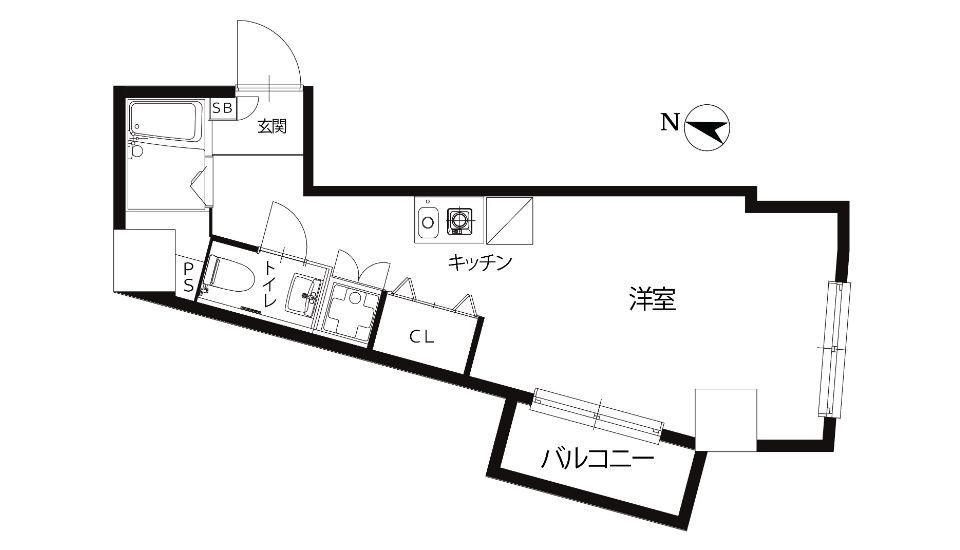 砧公園レジデンス306号室間取り図